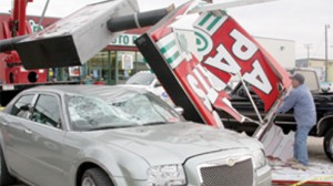 O'Reilly sign crash pic2