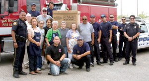 Food Pantry donation (police and fire) pic