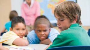 Boy being bullied in elementary school