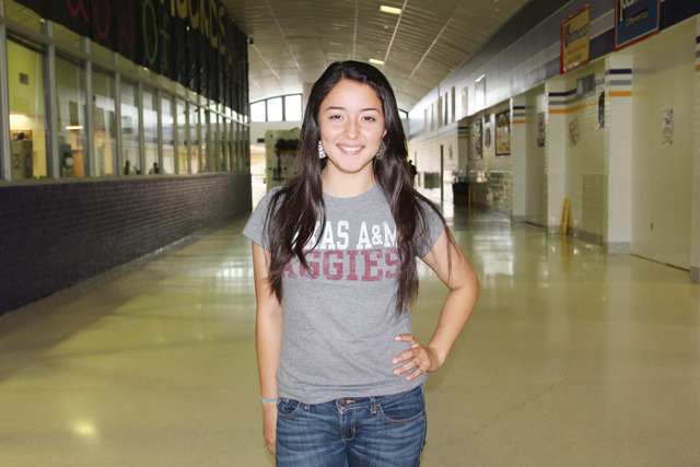 San Juana Garcia, the 2013 San Benito News Scholarship recipient, is seen at San Benito High School, where she will be graduating from in June after amassing numerous achievements and distinctions. (Staff photos by Francisco E. Jimenez)