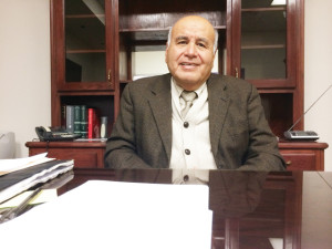 San Benito News photo by Michael Rodriguez San Benito CISD interim superintendent Dr. Ismael Cantu is shown inside the office of superintendent at the John F. Barron Administration Building on Monday.