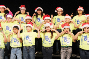 SBCISD/KSBG-TV photo  Students of Sullivan Elementary School in San Benito are shown singing Christmas carols. These students and children from other campuses will be highlighted in the San Benito CISD Sounds of the Season program on KSBG Channel 17.
