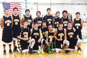Courtesy photo The Rio Hondo Bobcats varsity basketball team recently competed at a tournament in Falfurrias and came away with the third place crown.