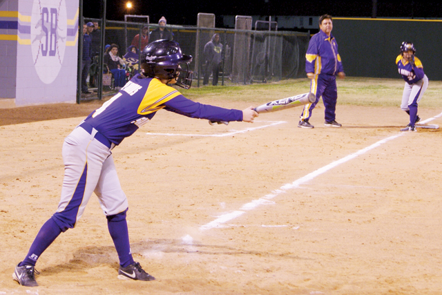 Photo by Andrea Mosqueda The San Benito Lady ’Hounds varsity softball team kicked off the 2014 season with a 3-1 record, falling initially to McAllen Memorial by a score of 5-4 at home on Tuesday before winning three straight at the Mission Fastpitch Festival on Friday. San Benito defeated Laredo United, 11-0, and Brownsville Rivera and Porter, 3-0.