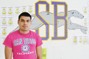 (Staff photo by Francisco E. Jimenez) San Benito High School standout chess player Brandon Flores is seen at the campus on Tuesday.