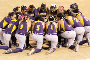 (SBCISD/KSBG photo) The San Benito Lady ’Hounds are down one game in a regional semifinals best-of-three series versus San Antonio Southwest. Game 2 is slated for 2 p.m. Saturday in Kingsville. 