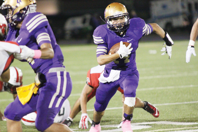 (Photo by Karen Tijerina) Running back Gabriel Vasquez of the San Benito Greyhounds currently leads the team in rushing.