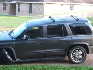 Shot out vehicle