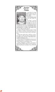 Javier Nieto Obituary